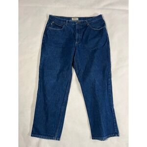 L.L.Bean Natural Fit Jeans Dark Wash 38x29 100% Cotton Straight Leg Mens